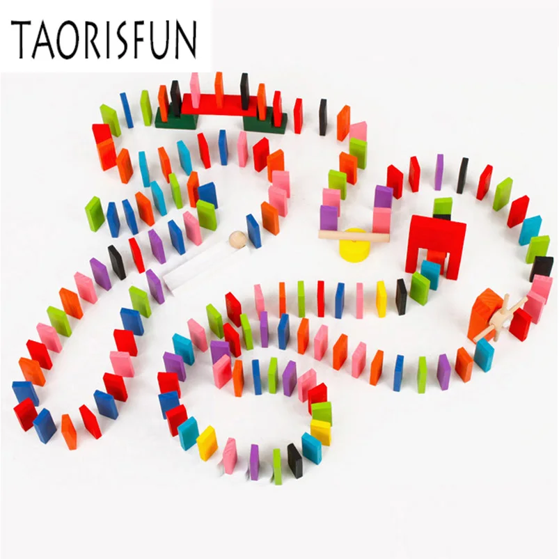 TAORISFUN 240 шт цветные деревянные детские игрушки домино Блоки Антистресс игра
