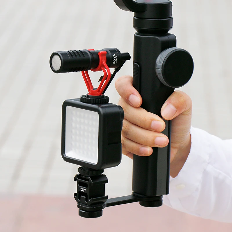 Цена Ulanzi смартфон Vlogging комплект для Zhiyun гладкой 4 гладкой Q DJI Осмо мобильный 2 Feiyu Vimble 2 вт BY MM1 микрофон светодиодный видео