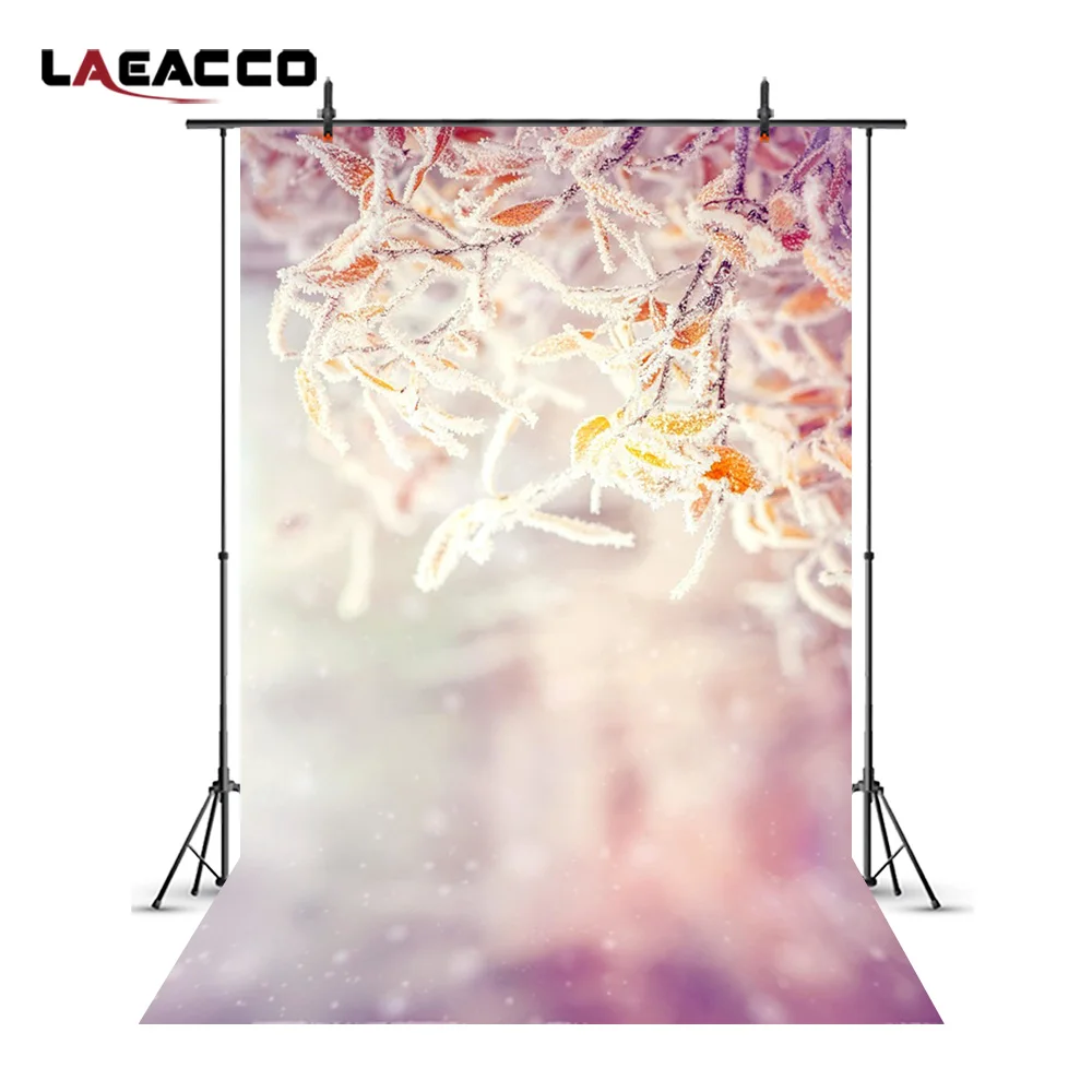 Фон для фотосъемки Laeacco с зимними снежными и холодными ветками задники нового