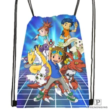 Custom digimon beelzemon Drawstring Backpack Bag Cute Daypack Kids Satchel Black Back 31x40cm 180612 03 Digimon2