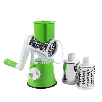 

1PC 3 in 1 Manual Vegetable Cutter Slicer Multifunctional Round Slicer Potato Cheese Kitchen Gadget Accessories QA 072