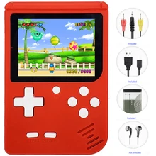 Классические мини-игровые консоли, JJFUN FC280 портативные игры, встроенные 400 ретро-ТВ-видеоигры с 3,0 дюймовым ЖК-дисплеем 1 USB зарядка