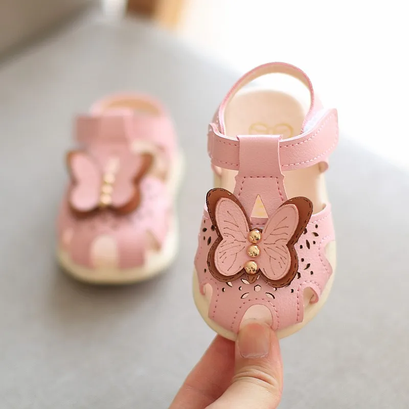 

Children'S Sandals Summer Kids Girls Baby Shoes Fashion Butterfly Sandals Waterproof Non-Slip Soft Bottom Shoes Beach Sandals
