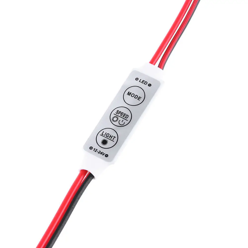 DC12 24V 3 ключа Мини светодиодный светильник полосы оголенный провод встроенный