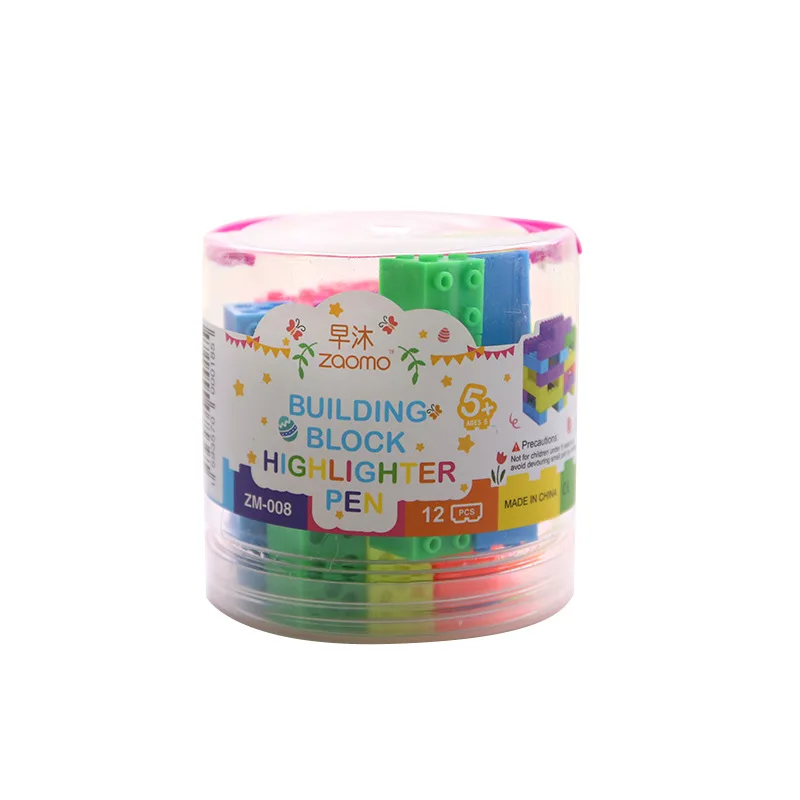 12pcs-lot-Lego-toy-Shaped-Candy-Color-Highlighter-Pens-marker-pens-writing-drawing-pens-Marker-Pen (4)