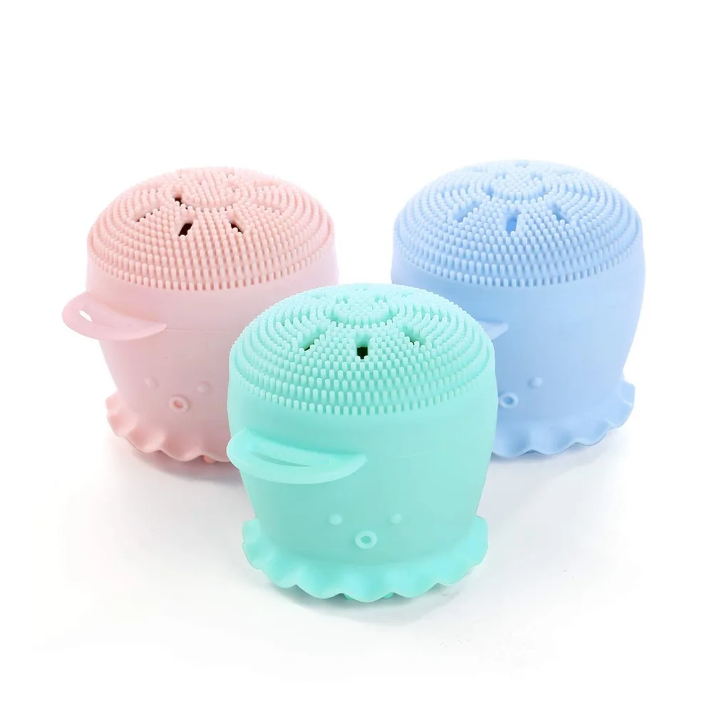 

Hot!! Lovely Animal Small Octopus Shape Silicone Facial Cleaning Brush Deep Pore Cleaning Exfoliator Face Washing Skin Care