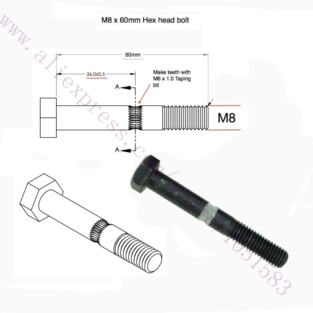 Запчасти для 3D принтера Hobbed Bolt M8 3 шт./лот экструдера Gregs Уэйда мм или 1 75 RepRap Prusa Mendel
