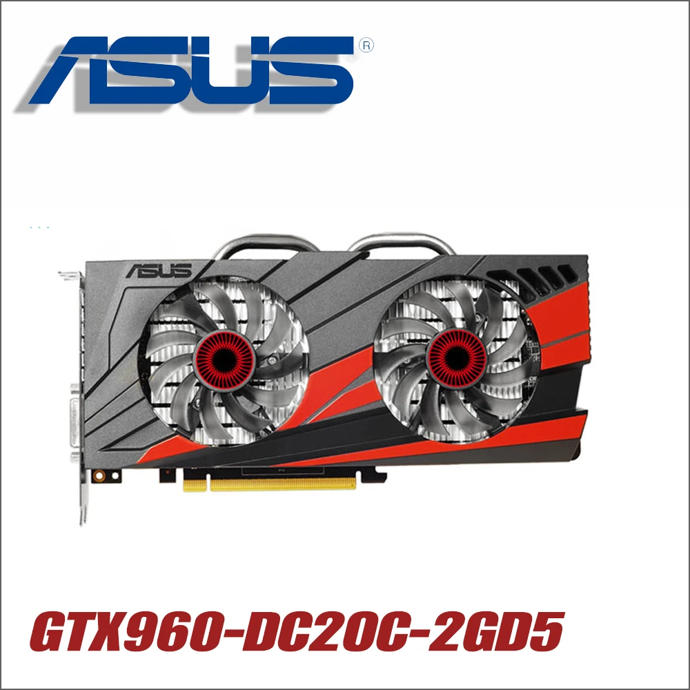 Original ASUS GTX960-DC2OC-2GD5 Video Card GTX 960 2GB 128Bit GDDR5 Graphics Cards for nVIDIA VGA Geforce Hdmi Dvi game GTX960
Original ASUS GTX960-DC2OC-2GD5 Video Card GTX 960 2GB 128Bit GDDR5 Graphics Cards for nVIDIA VGA Geforce Hdmi Dvi game GTX960