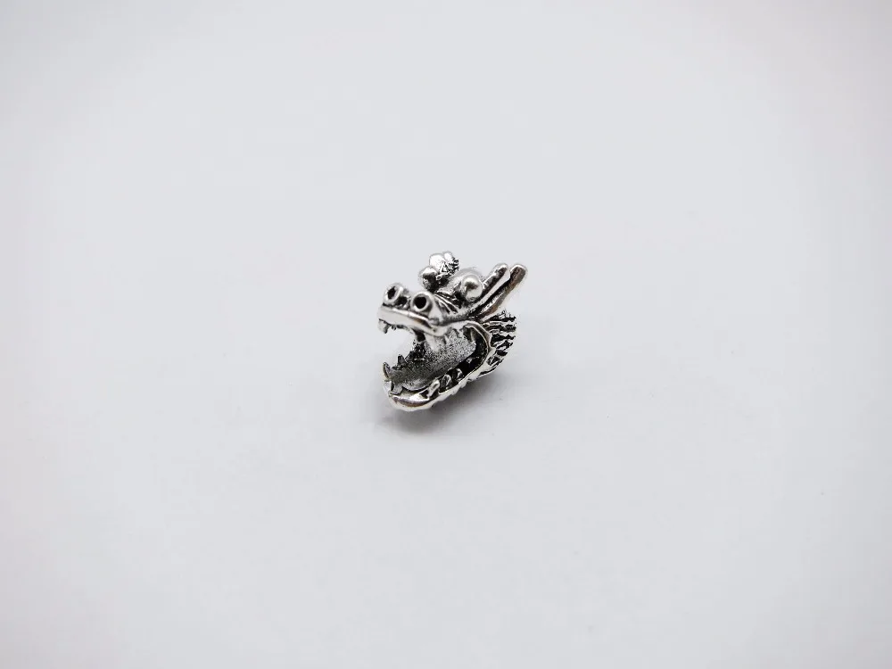 

Antique Silver beads DIY Big Hole Jewelry Making Charms Bracelets Faucet Loong dragon head beads hole diameter approx 5mm