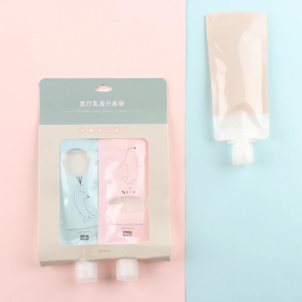 

Dispensing bag Lotion Empty Bottle Liquid Cosmetic Bottle Foldable Shampoo Container bag Travel Cosmetic
