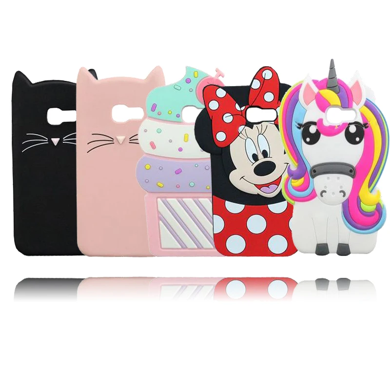 

Silicone Case For Galaxy A7 2017 Minnie Mouse Cat Unicorn Cases Cover For Samsung A7 2017 A720