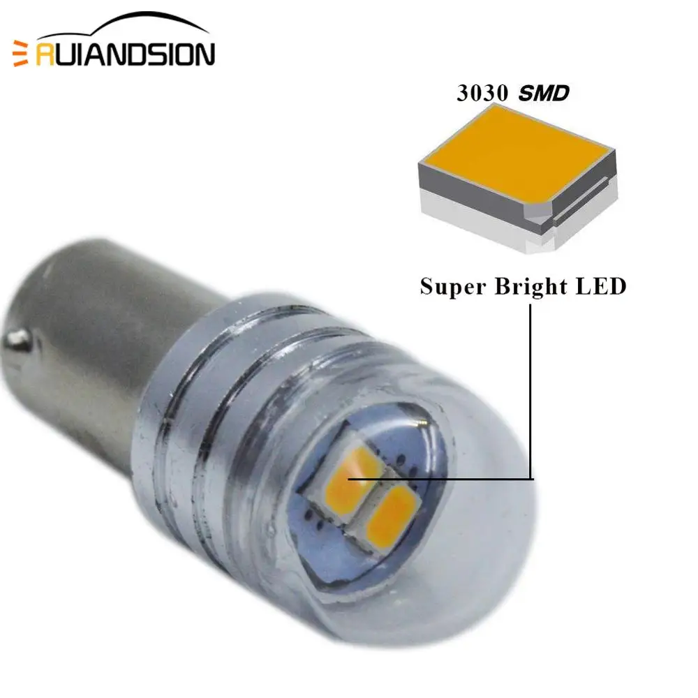 2x автомобиль лампы BA9S T4W BAX9S H6W BAY9S H21W светодиодный Белый 3030 2SMD 1 5 W 6V Индикатор