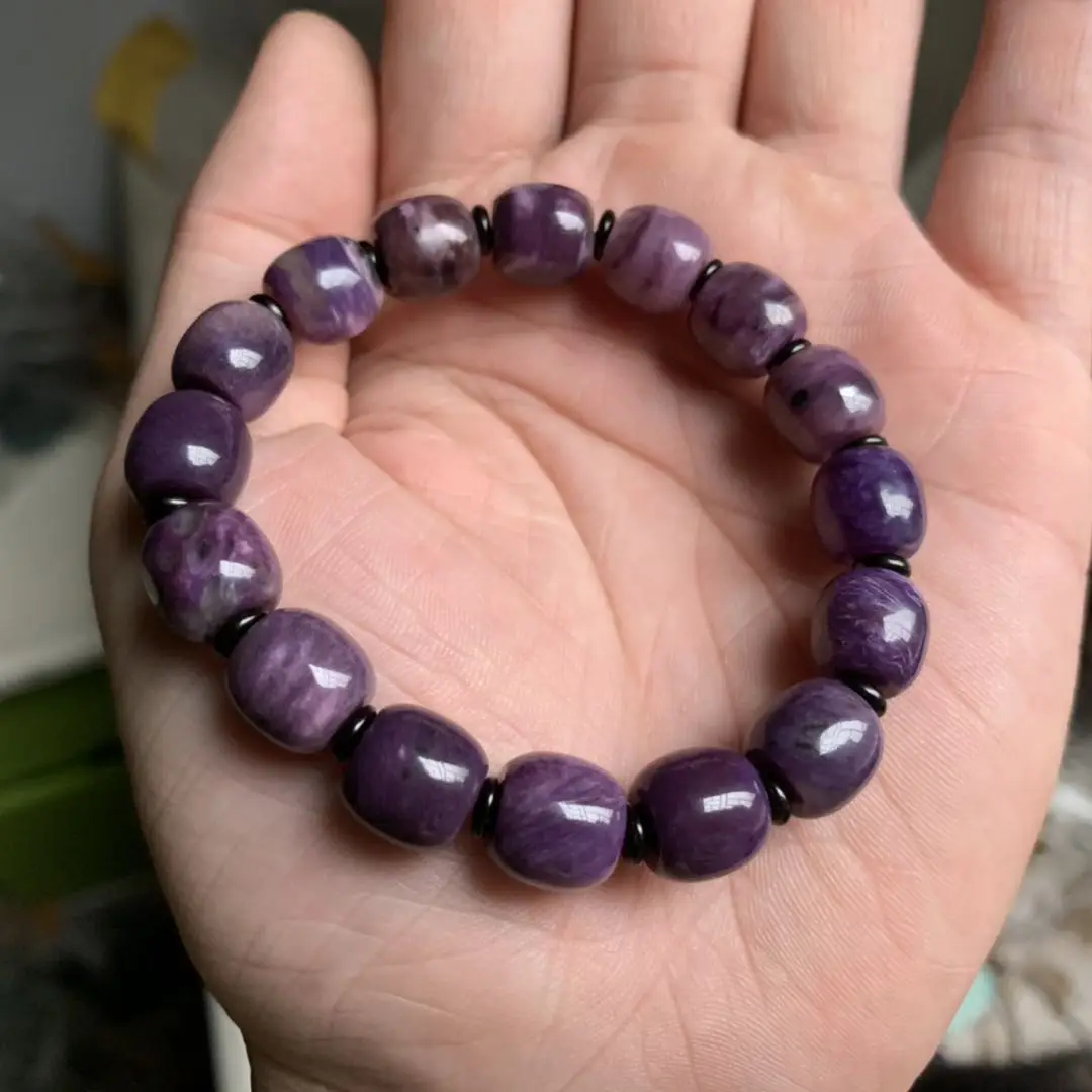 Природный чароит камень бусины браслет с природными камнями DIY ювелирные изделия браслет для женщин для подарка оптом