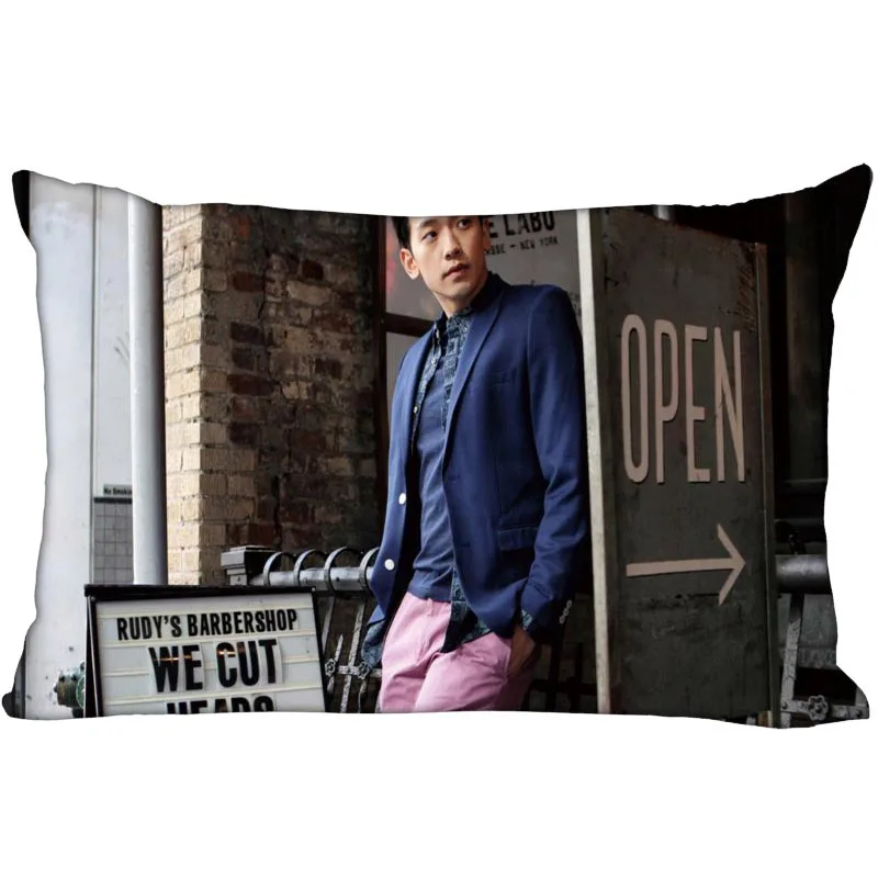 

New arrival KPOP star custom Rain printed satin pillowcase custom logo two sides more size 35x45cm,40x60cm,50x75cm