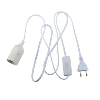 

1.8m Power Cord Cable E27 Lamp Bases EU plug with switch wire for Pendant LED Bulb e27 Hanglamp Suspension Socket Holder