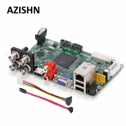 AZISHN AHD DVR CCTV основной Borad AHB7804R-LM-V3 4CH 2MP 1080N H.264 TVI CVI AHD аналоговый IP 5 в 1 Гибридный безопасности Видео Регистраторы