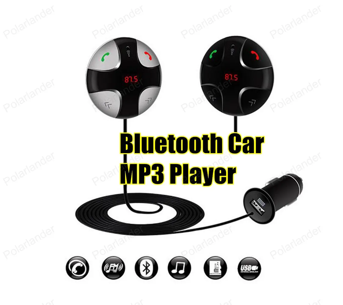 Bluetooth Handsfree CarKit Bluetooth FM передатчик MP3 плеер для смартфона автомобильный набор, свободные руки, Зарядное устройство