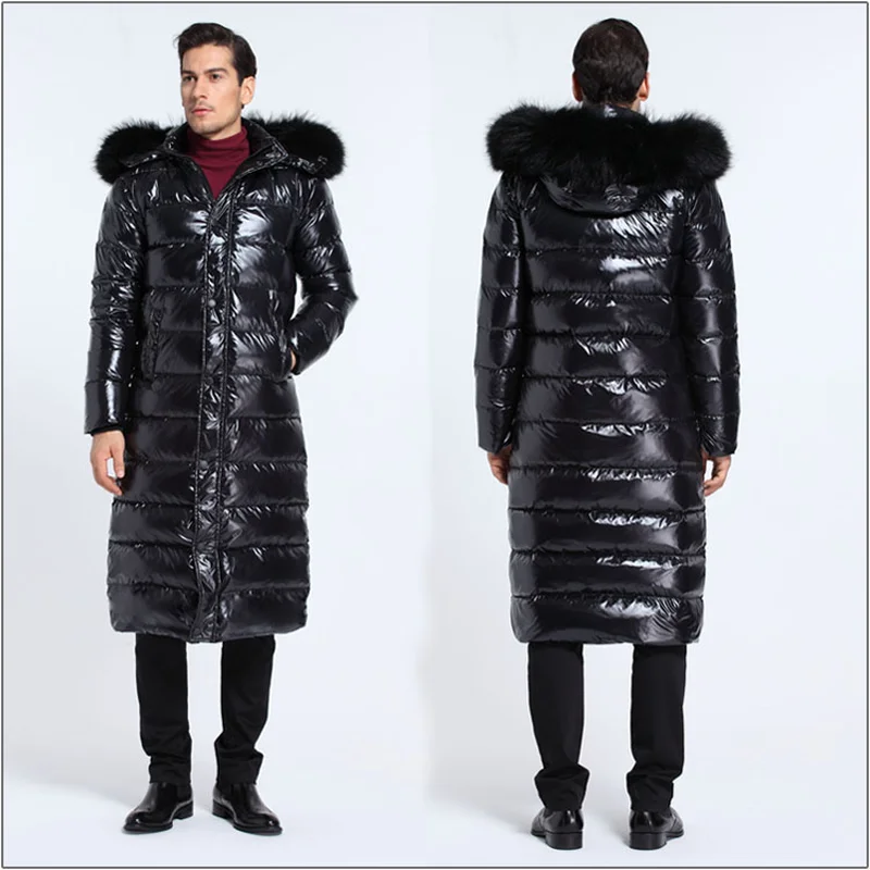 Men 90% Down Coat Parka Minus 40 Degrees Celsius Snow Waterproof Fur Hood Warm Quilted Puffer Outwear X-long Thick Luxury 5Color Men 90% Down Coat Parka Minus 40 Degrees Celsius Snow Waterproof Fur Hood Warm Quilted Puffer Outwear X-long Thick Luxury 5Color
