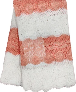 

ATB55 Popular 2019 Latest Nigerian milk silk Fabric High Quality African Laces Fabric for Wedding Dress French Cord Lace