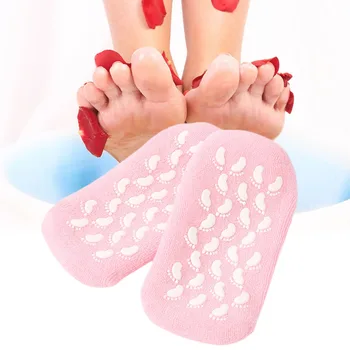 

1Pair Cotton and Silicon Gel Moisturize Soften Repair Cracked Skin Gel Sock Skin Foot Care Tool Treatment Spa Sock