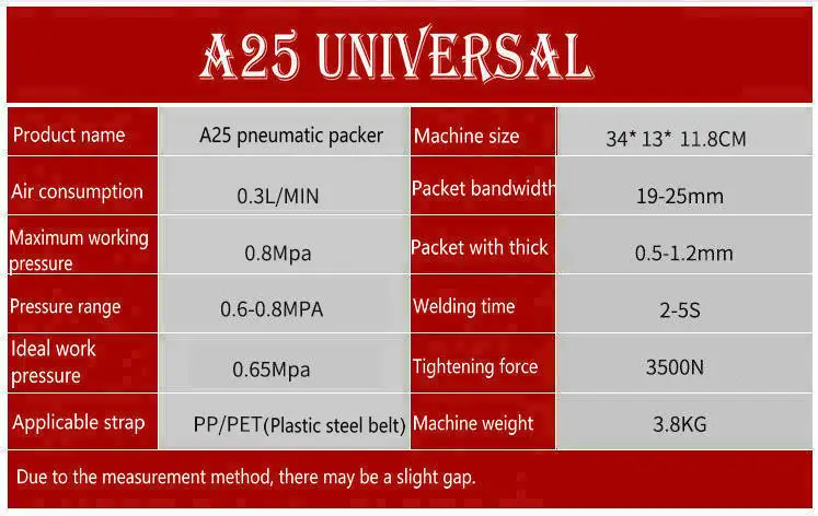 3500N портативный цельнометаллический воздушный трос PET/PP пластмассовый пояс Универсальная Пневматическая упаковочная лента упаковочная машина 11-19 мм или 19-25 мм