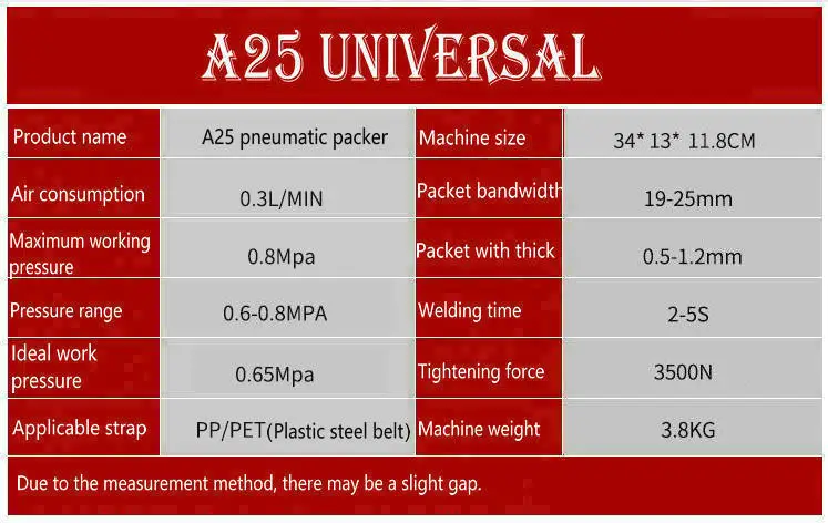 3500N Портативный цельнометаллический Air троса PET/PP Пластик Пояс универсальный пневматический упаковочная лента упаковочная машина 11- 19 мм