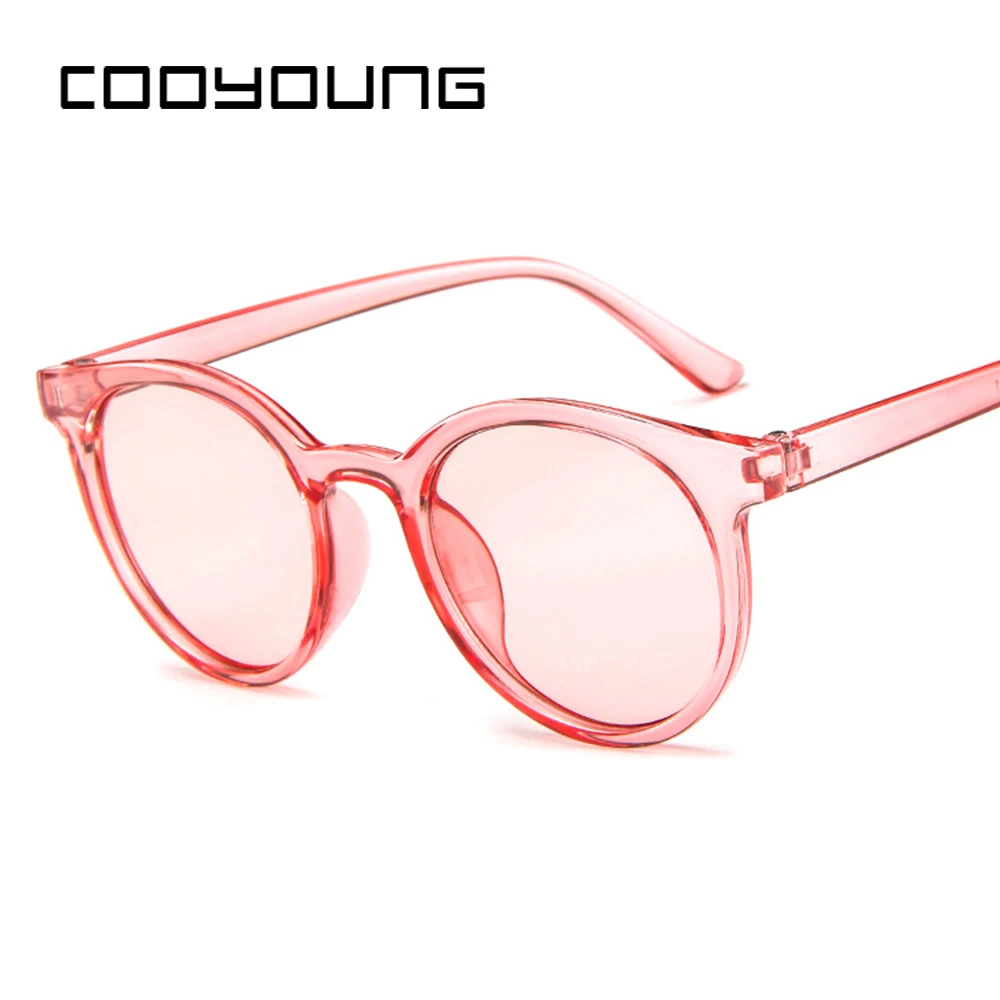 COOYOUNG Круглые Солнцезащитные очки для женщин, фирменный дизайн, солнцезащитные очки для женщин, модные летние солнцезащитные очки Gafas Feminino Oculos De Sol - Цвет линз: C3Pink