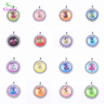 

10 Pieces 3D Round Mix Colors For Flower Mix Colors For Glass Sticker Flowers Inside For DIY Making KQWB-668069