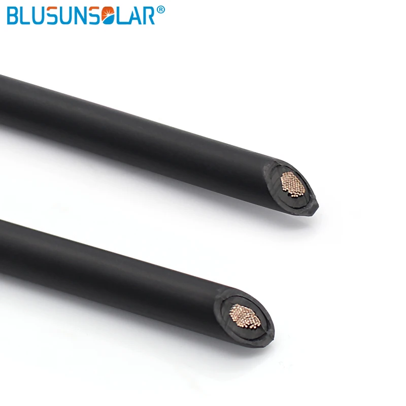 10 м/рулон 2,5 мм2(14 AWG) кабель для солнечных модулей кабель провода красный или черный медный проводник XLPE куртка с TUV UL утверждения