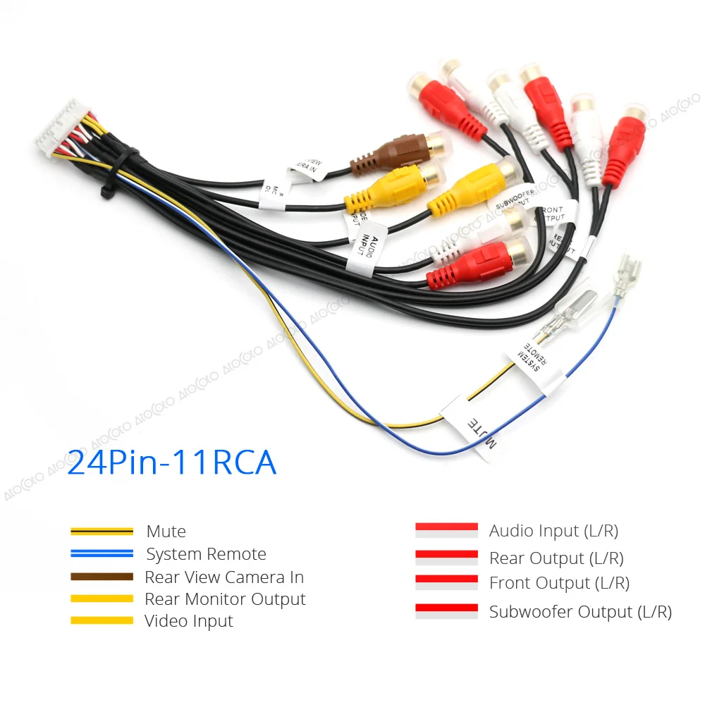 Адаптер для автомобильного радио AtoCoto 24/32 Pin RCA AUX кабель Pioneer AVIC F940BT F30BT F900BT F90BT X850BT