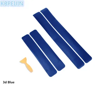 

Car Styling Auto Carbon Fiber Door Sill Scuff Anti-Scratch Sticker for Ford mondeo kuga fiesta Focus2 3 ecosport mk4 accessories