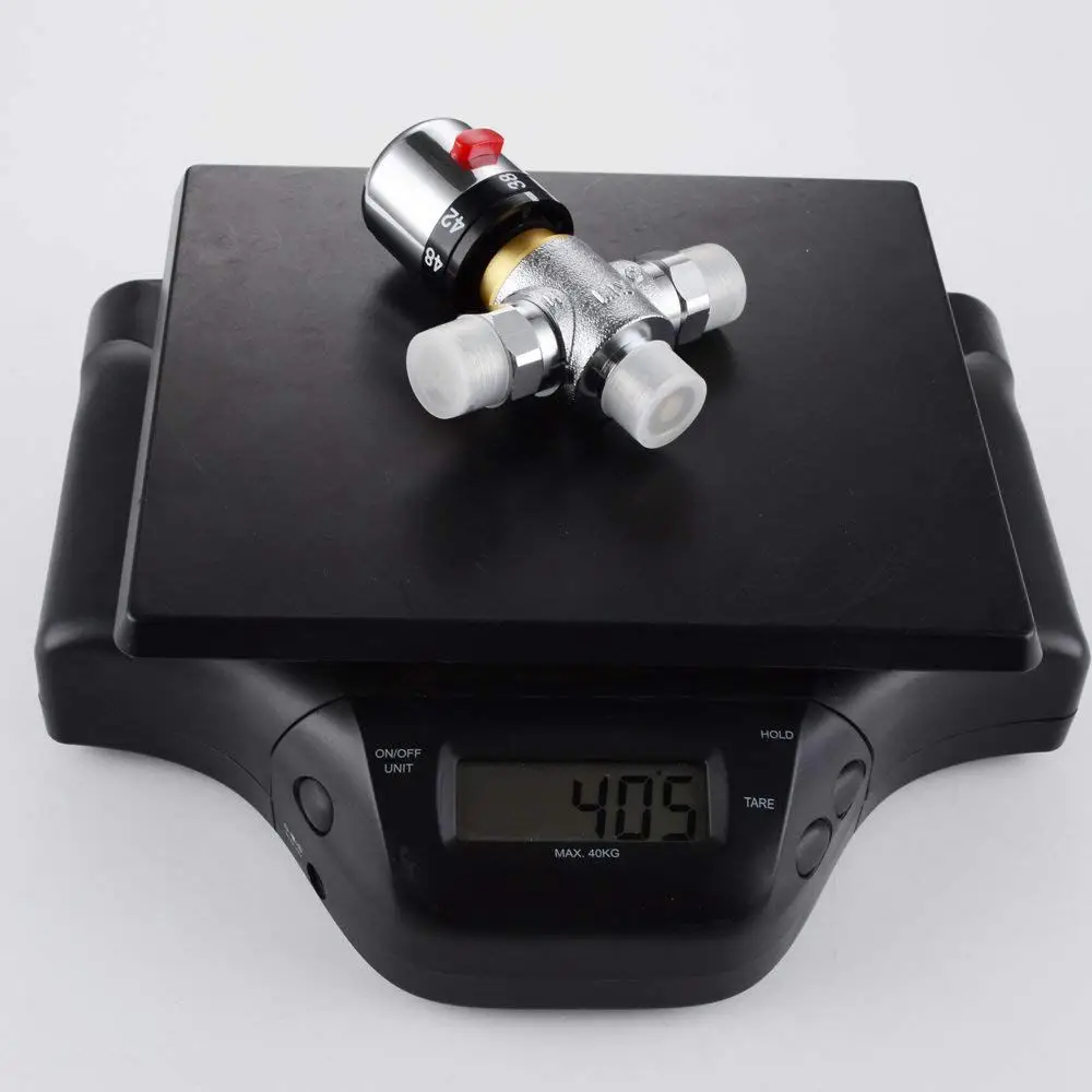 

ML100 SOLID BRASS 3-Way Thermostatic Mixing Valve G 1/2 Male Connection 68-119 Fahrenheit Stepless Adjustment Faucet Cartridge