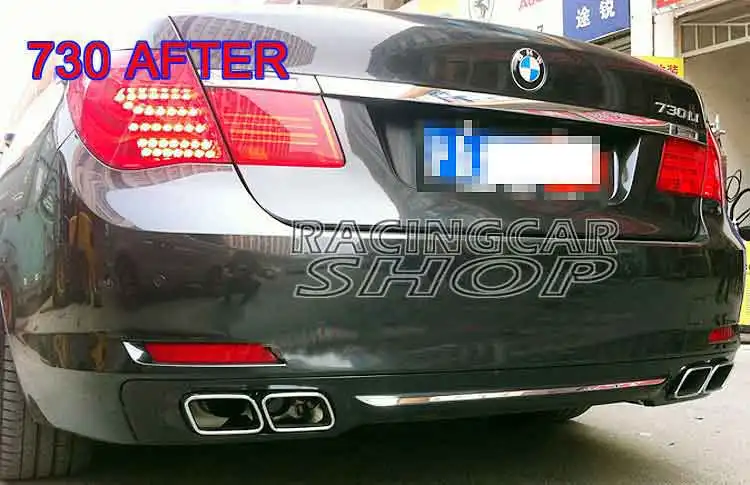 Для BMW F01 F02 730 740i 740Li 750i 750L замена на 760 высокое качество QUAD хромированные выхлопные трубы наконечники набор 2010UP