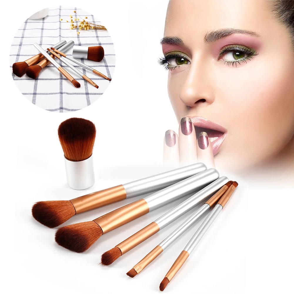 Pro 6Pcs Double headed Makeup Brush Set font b Lip b font Brush Eye font b