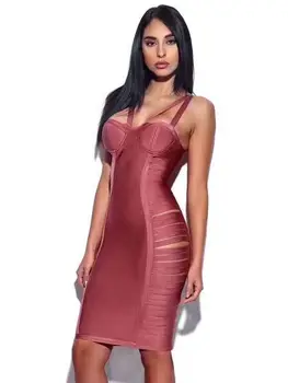 

Hot sell Sexy Side Hollow Out Strap Fashion Dress Night Club Party Bodycon Dress