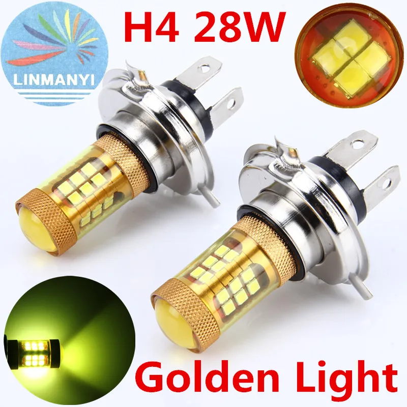 Новые мощные Противотуманные фары 2 шт. H4 28 Вт Samsung 3030 чип 28SMD 4300K светодиодные