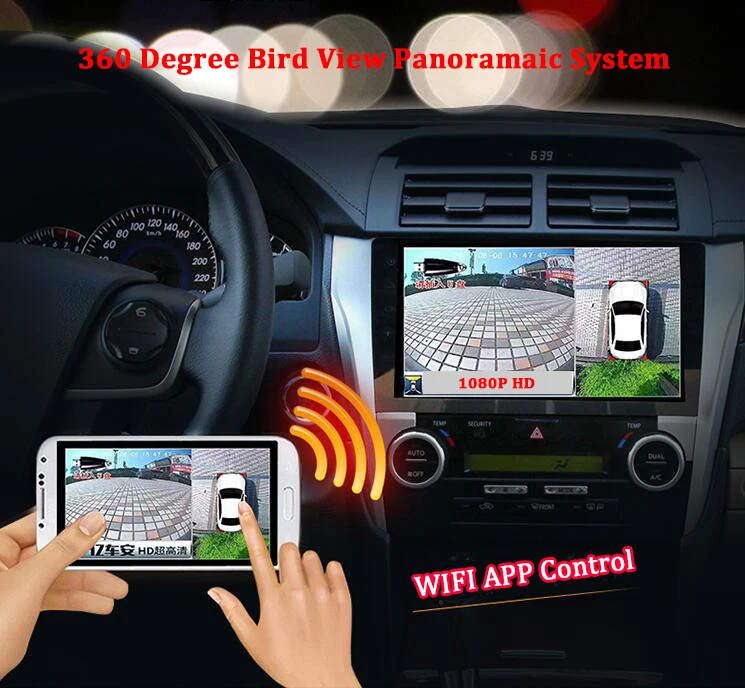 

Universal WIFI 360 Degree Bird View System Panoramic View, All round View Camera system with DVR Recording