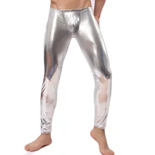 Мужские сексуальные брюки из искусственной кожи пу длинные штаны леггинсы Удобные обтягивающие мужские s сценический клубный костюм