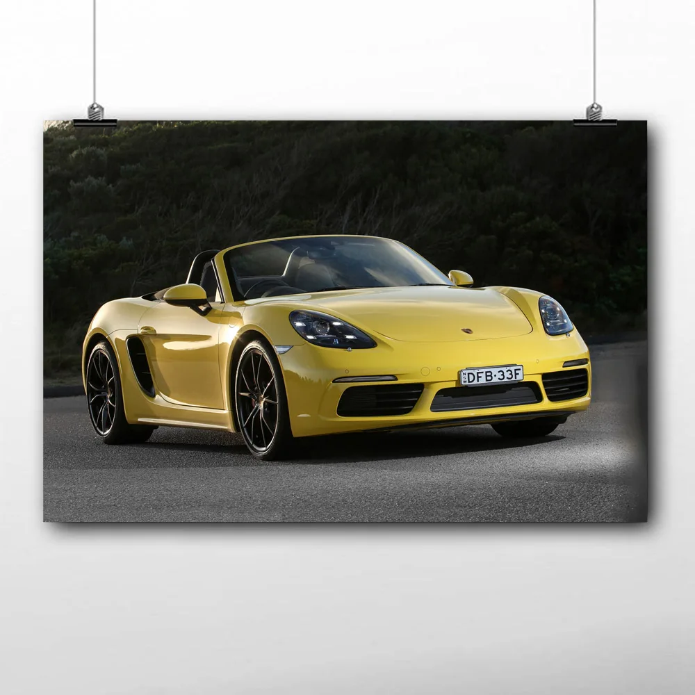HD Печатный трансформер супер автомобиль 718 Cayman Спорт обои плакаты Холст