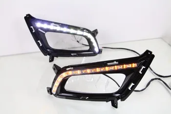 

Qirun led drl daytime running light for KIA k5 with yellow turn signal,dimmer function and wireless control