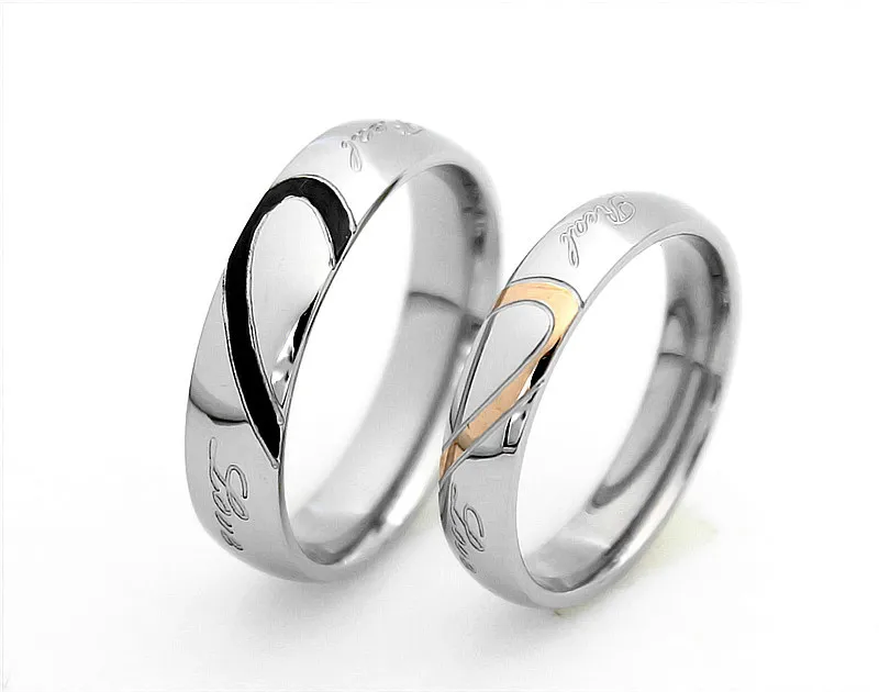 

316L stainless steel "real love" couple rings