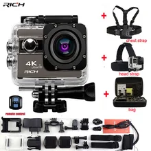 RICH Action Camera Novatek 96660 4K 24fps Wifi 2.0″Screen 170 Angles Extreme Go Pro Style Waterproof 30m Sports Camera