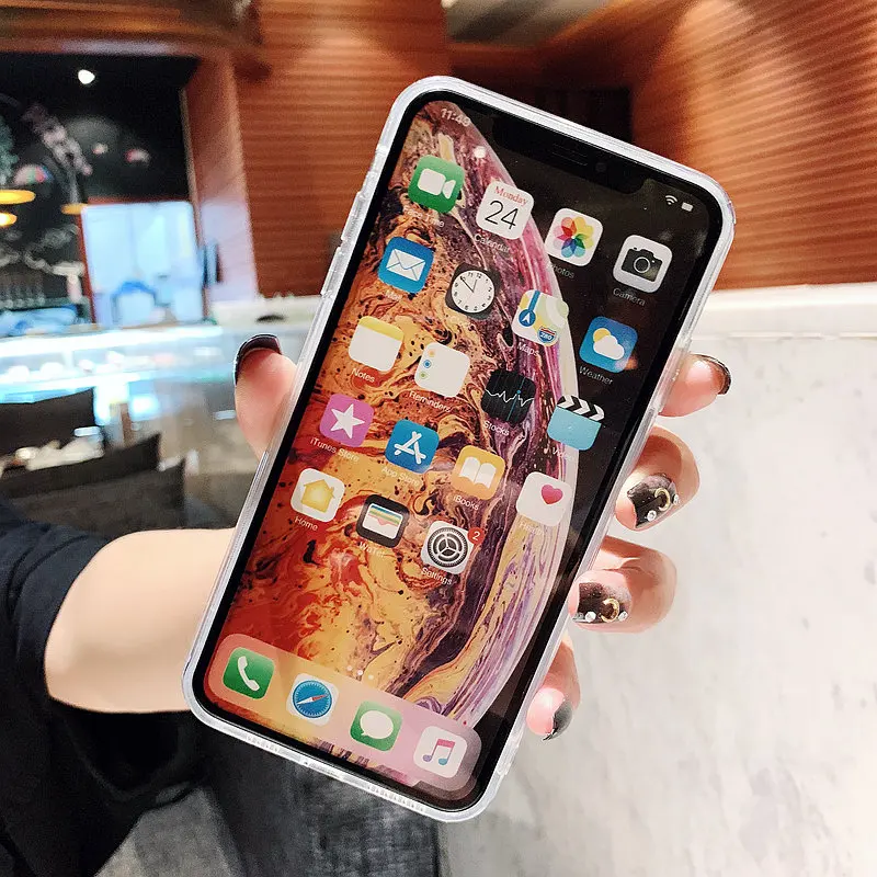 Moskado Блестящий Прозрачный мягкий кремний чехол для телефона для iphone 11 XS Max XR X 8 7 6 6S Plus шикарная модная задняя крышка