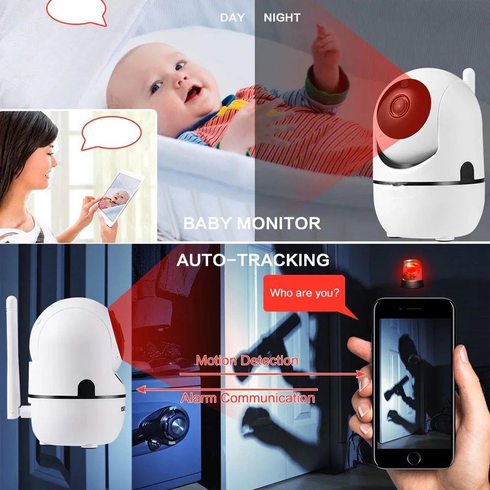 Wifi ip камера 1080P автоматическое отслеживание Беспроводная CCTV Безопасность Мини