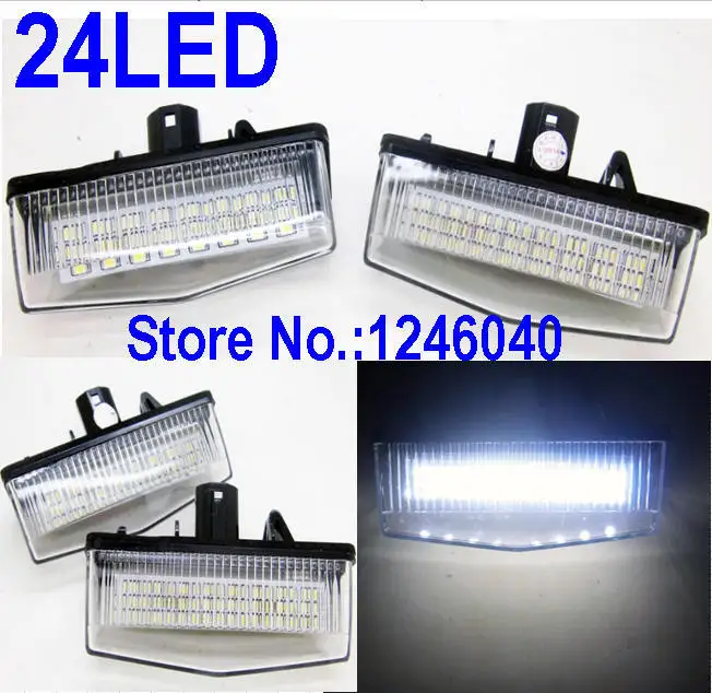 

24LED License plate lamp number plate light for Toyota Prius Crown Estima MARK X Noah Voxy 2009~ Pure white high brightness