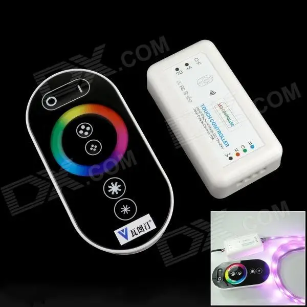

Wireless Touch Panel Controler RGB LED Controller Dimmer - Black for RGB Strip Module (DC 12V/24V)