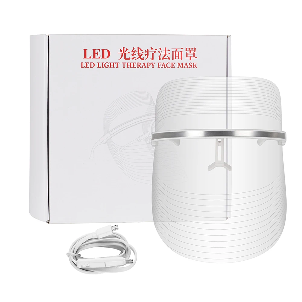 

ELECOOL 3-Color LED SPA Device Anti Acne Rejuvenation Wrinkle Removal LED Light Therapy Face Mask Effective Face Treatment Mask