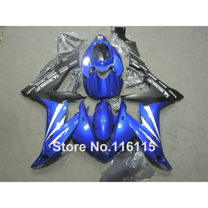 Injection molding perfect fit for YAMAHA YZF R1 2004 2005 2006 blue black fairings set YZF-R1 04 05 06 fairing kit SK93 | Автомобили и