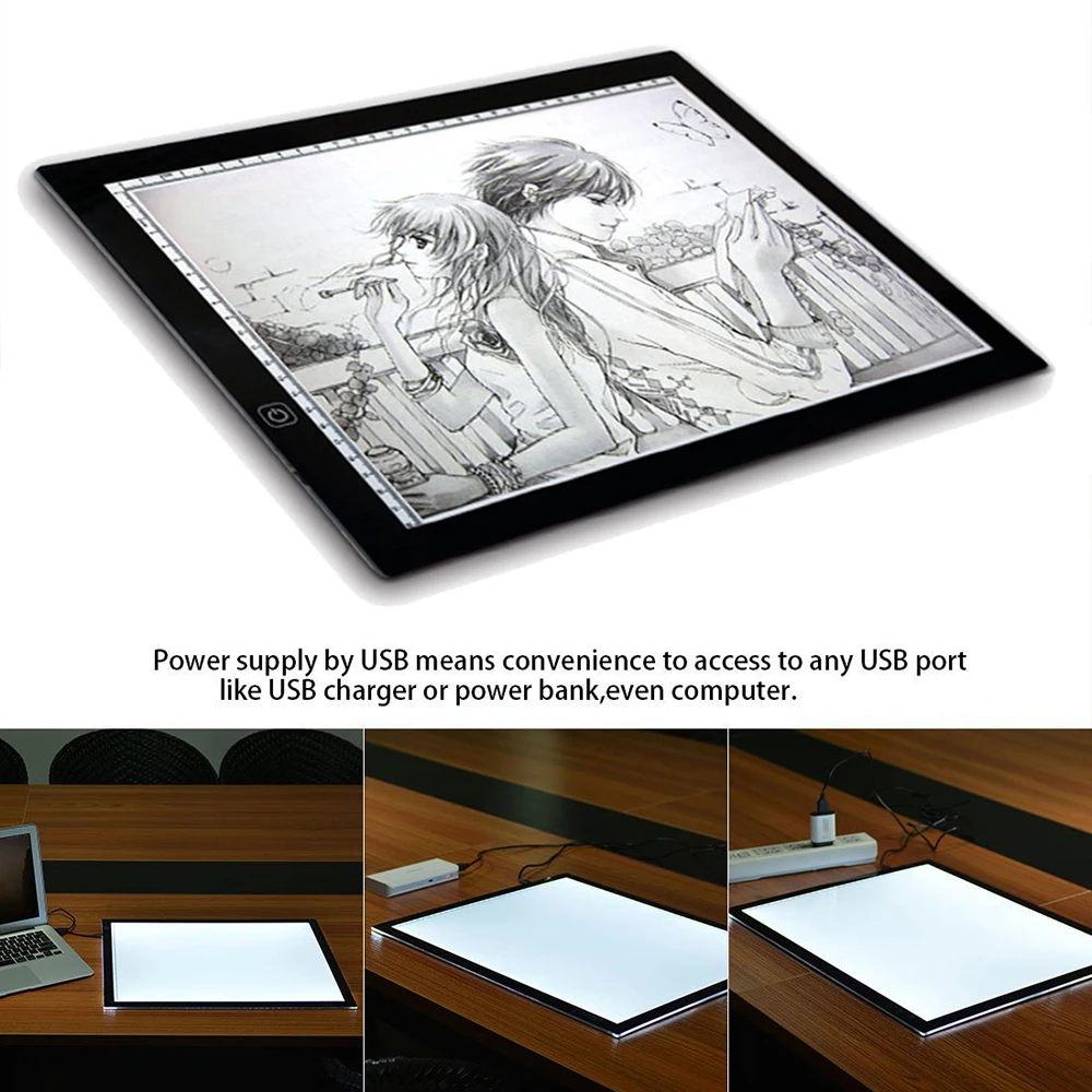 A3 световой короб светодиодный artcraft трассировки Light Pad ультра-тонкий затемнения Яркость татуировки Pad рисования проектирование stencilling X-