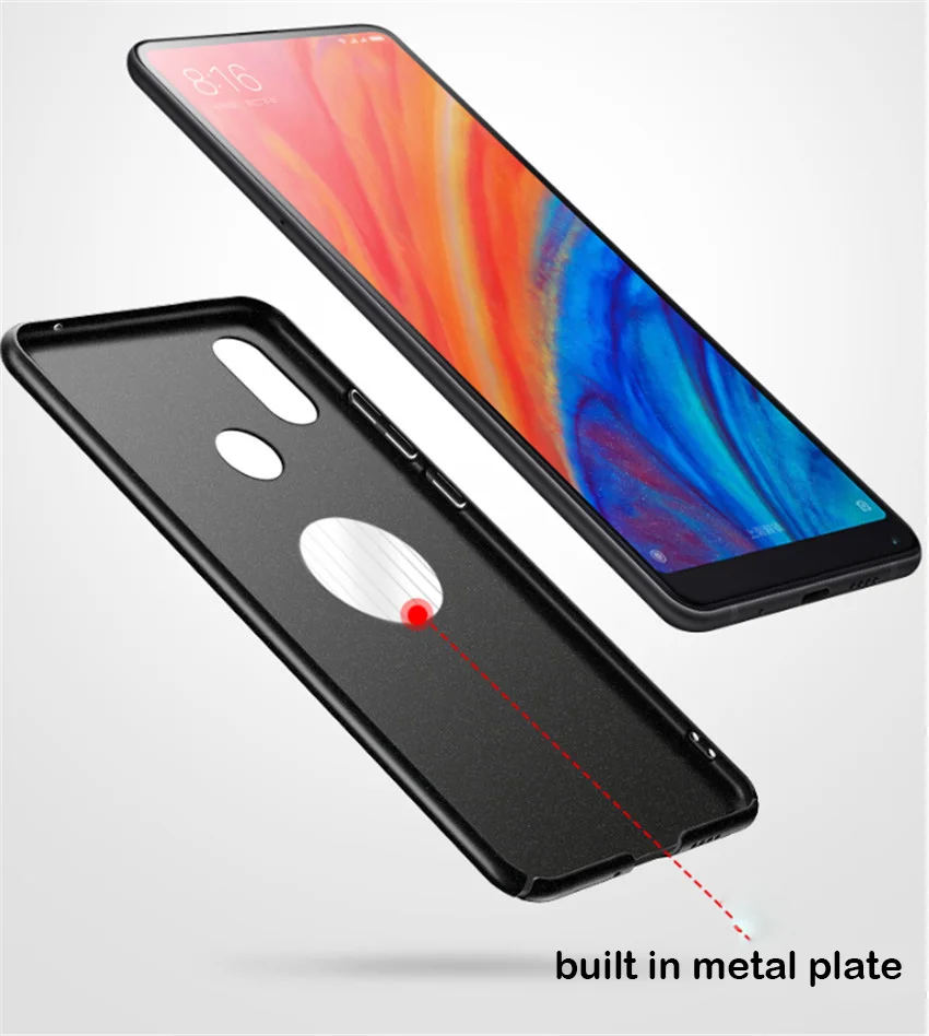 Полный Защитный PC металлический чехол для Xiaomi mi Mix 2s Чехол Жесткий Тонкий автомобильный Магнитный чехол для Xiaomi mi Mix 2s mi x 2 mi X2S